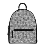 Ancient Aztec Tribal Pattern Print Leather Backpack