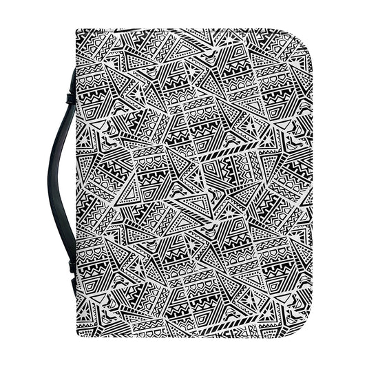 Ancient Aztec Tribal Pattern Print Leather Bible Cover
