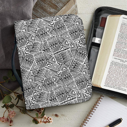 Ancient Aztec Tribal Pattern Print Leather Bible Cover
