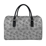 Ancient Aztec Tribal Pattern Print Leather Duffle Bag