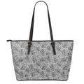Ancient Aztec Tribal Pattern Print Leather Tote Bag With Zipper