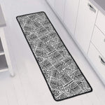Ancient Aztec Tribal Pattern Print Long Kitchen Mat