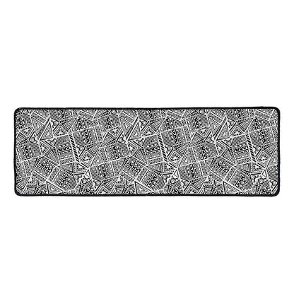 Ancient Aztec Tribal Pattern Print Long Kitchen Mat