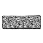 Ancient Aztec Tribal Pattern Print Long Kitchen Mat