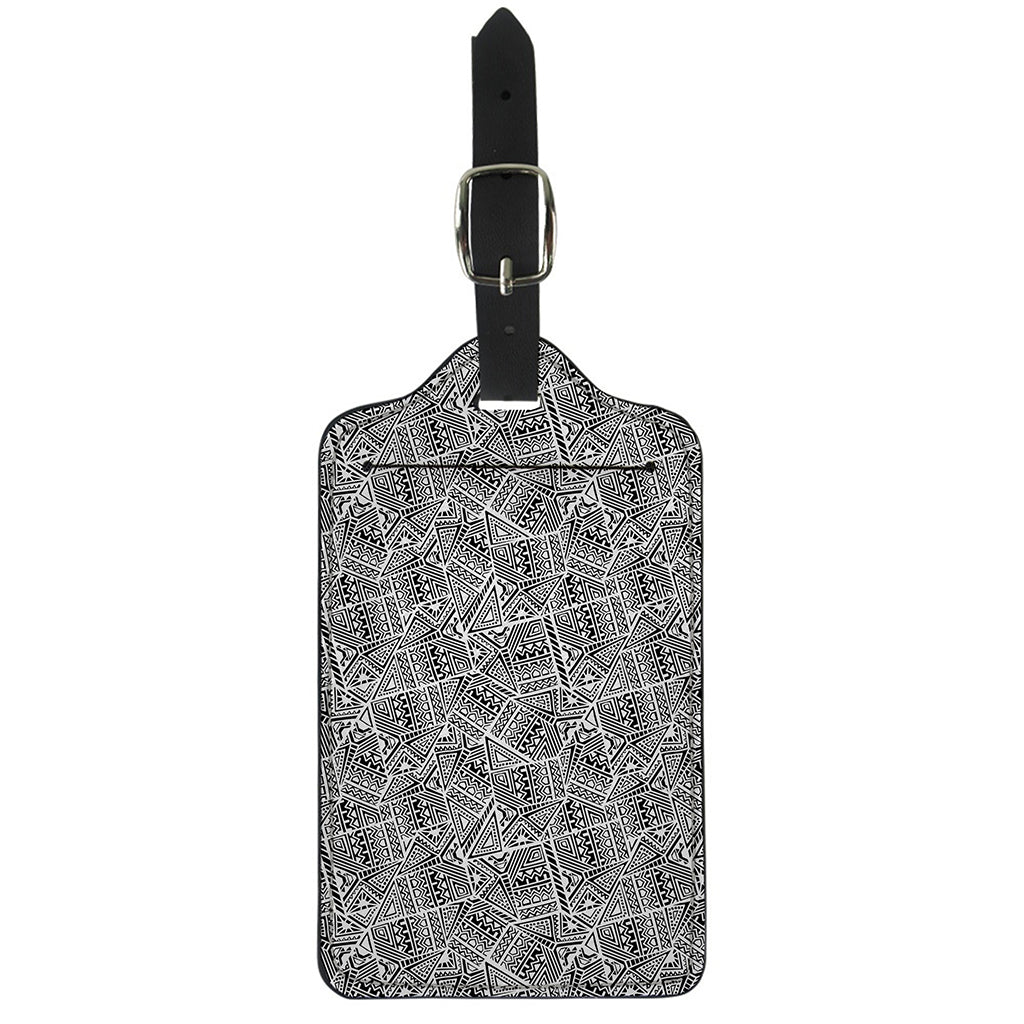 Ancient Aztec Tribal Pattern Print Luggage Tag