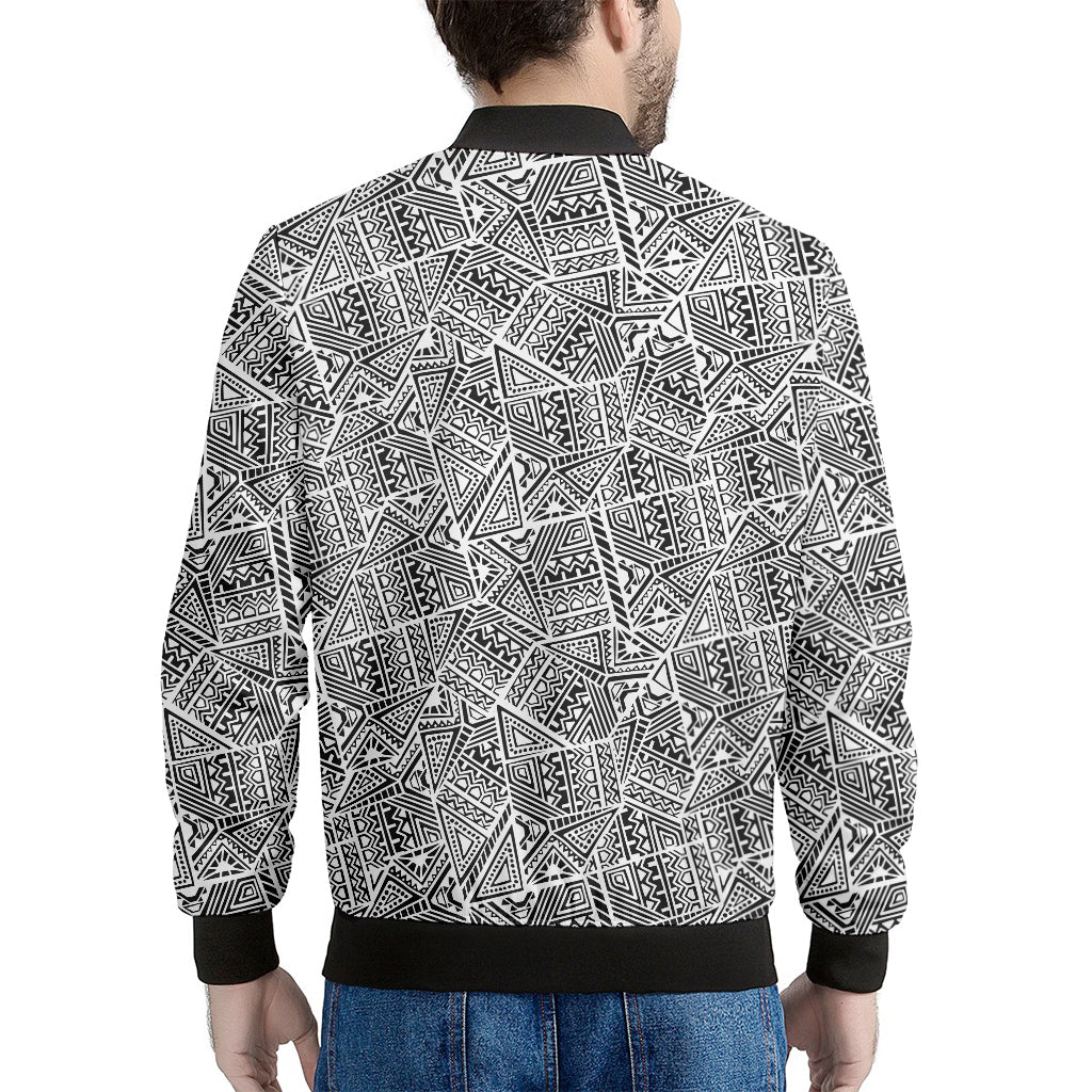 Ancient Aztec Tribal Pattern Print Men's Bomber Jacket