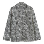 Ancient Aztec Tribal Pattern Print Men's Cotton Blazer