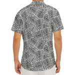 Ancient Aztec Tribal Pattern Print Men's Deep V-Neck Shirt
