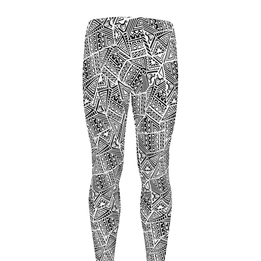 Ancient Aztec Tribal Pattern Print Men's leggings
