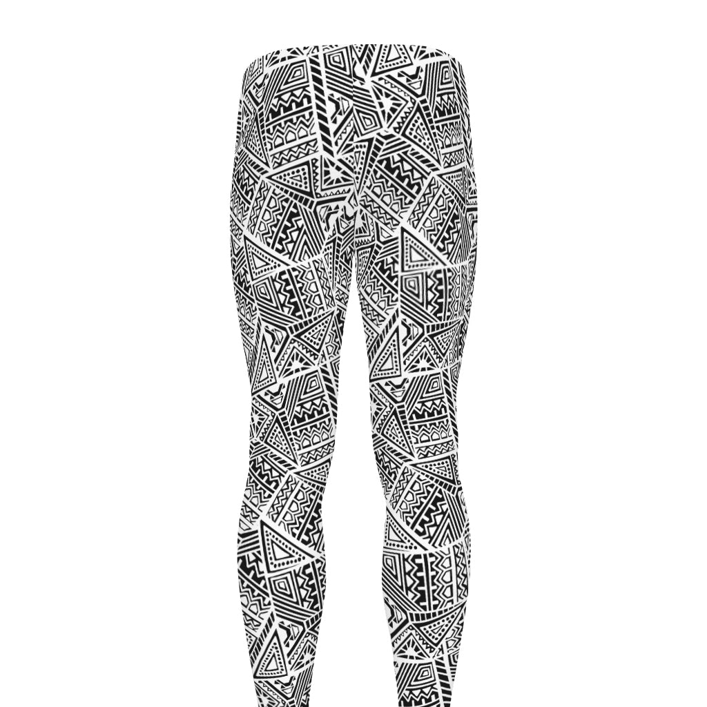 Ancient Aztec Tribal Pattern Print Men's leggings