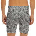 Ancient Aztec Tribal Pattern Print Men's Long Boxer Briefs