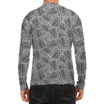 Ancient Aztec Tribal Pattern Print Men's Long Sleeve Rash Guard