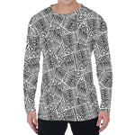 Ancient Aztec Tribal Pattern Print Men's Long Sleeve T-Shirt