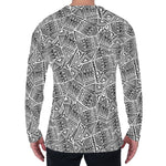 Ancient Aztec Tribal Pattern Print Men's Long Sleeve T-Shirt