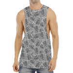 Ancient Aztec Tribal Pattern Print Men's Muscle Tank Top