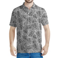 Ancient Aztec Tribal Pattern Print Men's Polo Shirt