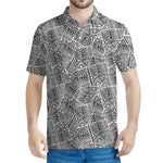 Ancient Aztec Tribal Pattern Print Men's Polo Shirt