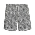 Ancient Aztec Tribal Pattern Print Men's Athletic Shorts