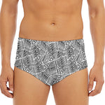 Ancient Aztec Tribal Pattern Print Men's Triangle Swim Briefs