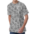 Ancient Aztec Tribal Pattern Print Men's Velvet T-Shirt