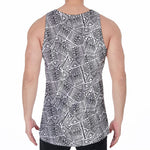 Ancient Aztec Tribal Pattern Print Men's Velvet Tank Top