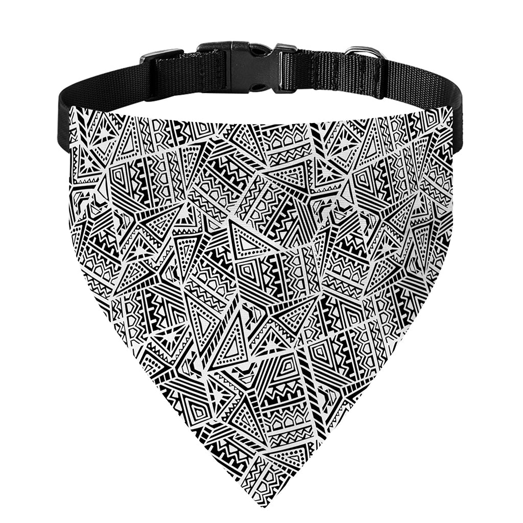 Ancient Aztec Tribal Pattern Print Over The Collar Dog Bandana