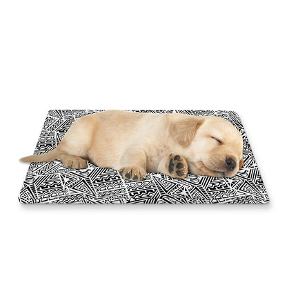 Ancient Aztec Tribal Pattern Print Pet Cooling Mat Cover