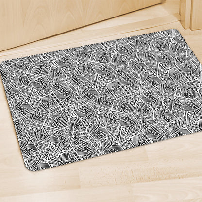Ancient Aztec Tribal Pattern Print Polyester Doormat