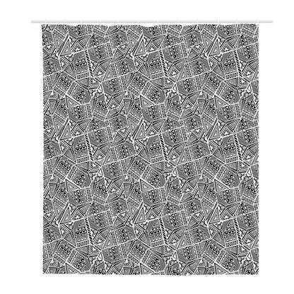 Ancient Aztec Tribal Pattern Print Polyester Shower Curtain