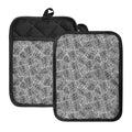 Ancient Aztec Tribal Pattern Print Pot Holders With Pocket