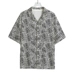 Ancient Aztec Tribal Pattern Print Rayon Hawaiian Shirt