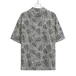 Ancient Aztec Tribal Pattern Print Rayon Hawaiian Shirt