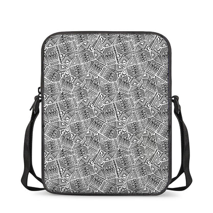 Ancient Aztec Tribal Pattern Print Rectangular Crossbody Bag