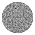 Ancient Aztec Tribal Pattern Print Round Blanket