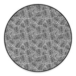 Ancient Aztec Tribal Pattern Print Round Floor Mat