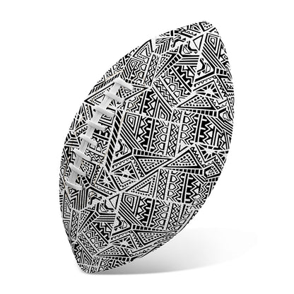 Ancient Aztec Tribal Pattern Print Rugby Ball
