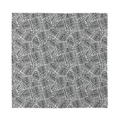 Ancient Aztec Tribal Pattern Print Silk Bandana