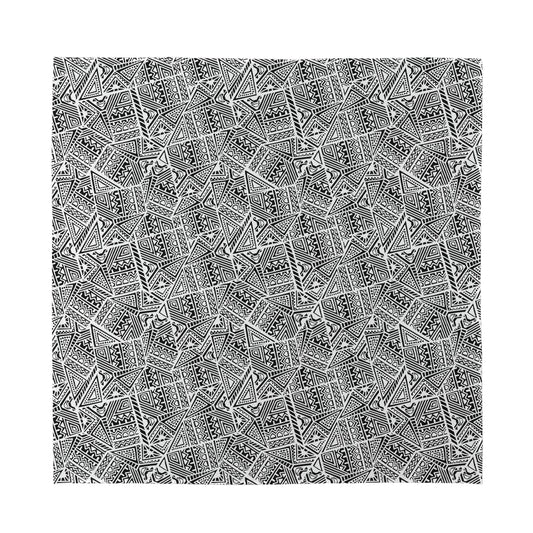 Ancient Aztec Tribal Pattern Print Silk Bandana