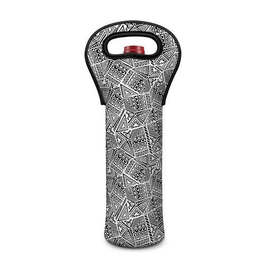 Ancient Aztec Tribal Pattern Print Single Neoprene Wine Tote