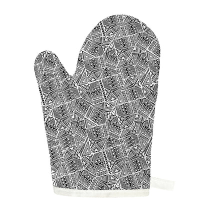 Ancient Aztec Tribal Pattern Print Single Oven Mitt