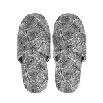 Ancient Aztec Tribal Pattern Print Slippers