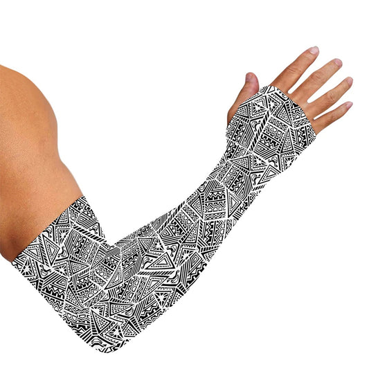 Ancient Aztec Tribal Pattern Print Sun Protection Arm Sleeves