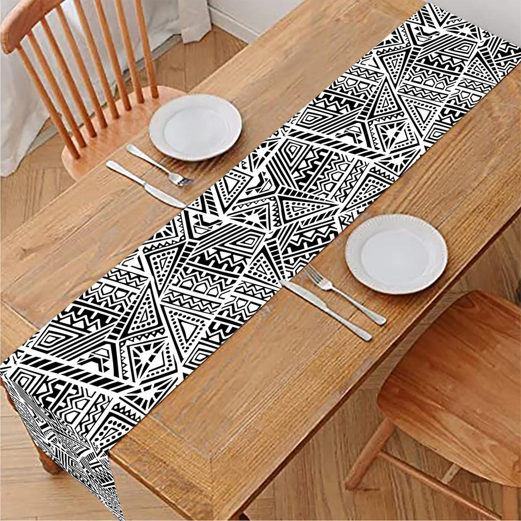 Ancient Aztec Tribal Pattern Print Table Runner