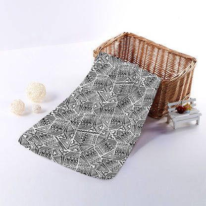 Ancient Aztec Tribal Pattern Print Towel
