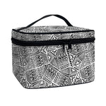 Ancient Aztec Tribal Pattern Print Travel Makeup Bag