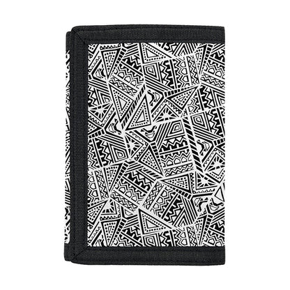 Ancient Aztec Tribal Pattern Print Trifold Wallet