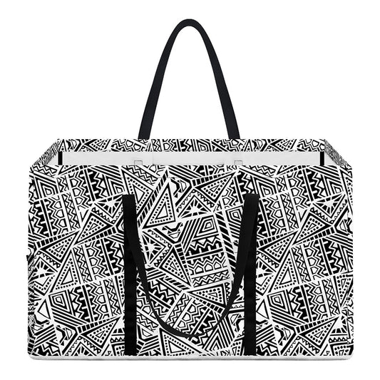 Ancient Aztec Tribal Pattern Print Utility Tote Bag