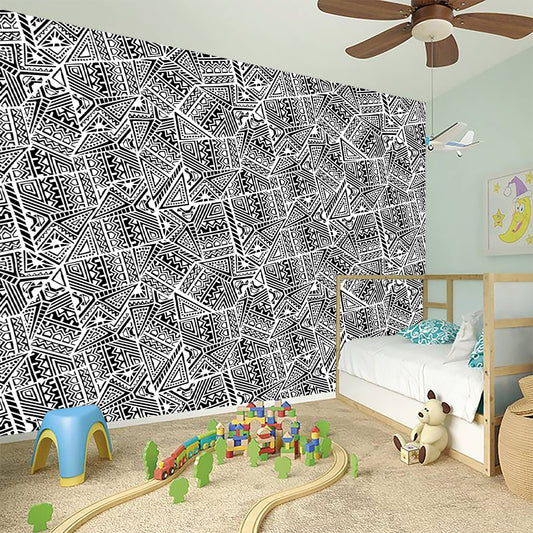 Ancient Aztec Tribal Pattern Print Wall Sticker