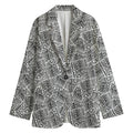 Ancient Aztec Tribal Pattern Print Women's Blazer