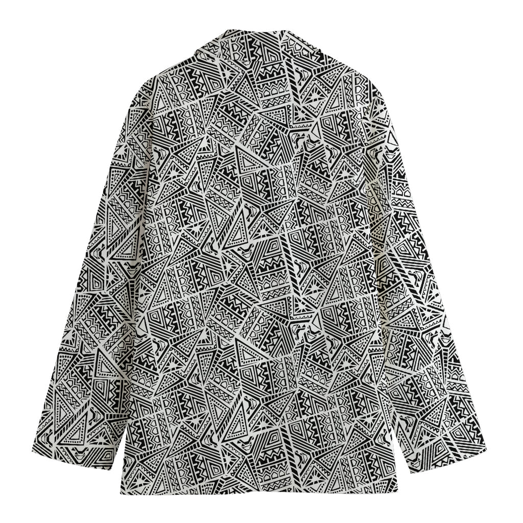 Ancient Aztec Tribal Pattern Print Women's Blazer